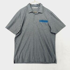 Travis Mathew Grey Pocket Pima Cotton Short Sleeve Golf Shirt Polo P1052